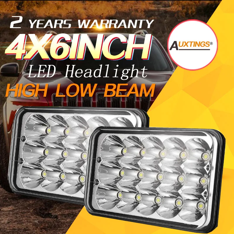 Auxtings 2PCS 4X6"inch LED headlight 45W Spot Work Light Sealed High-Low Beam H4 Driving Headlight Truck 12V 24V For Jeep
Auxtings 2PCS 4X6"inch LED headlight 45W Spot Work Light Sealed High-Low Beam H4 Driving Headlight Truck 12V 24V For Jeep