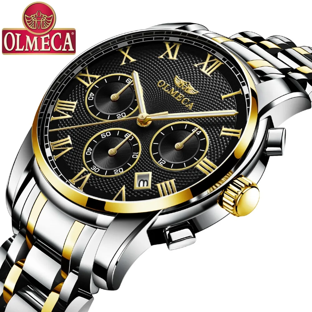OLMECA Gold Luxury Famous Top Brand Men Golden Watch Relogio Masculino Military Army Analog Quartz Wristwatch For Business man
OLMECA Gold Luxury Famous Top Brand Men Golden Watch Relogio Masculino Military Army Analog Quartz Wristwatch For Business man