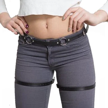 2019 Sexy Women New Harajuku Single Straps Clip Leather Punk Metal Hook adjustable leg ring Handmade Sock Garter Unisex Belt
2019 Sexy Women New Harajuku Single Straps Clip Leather Punk Metal Hook adjustable leg ring Handmade Sock Garter Unisex Belt