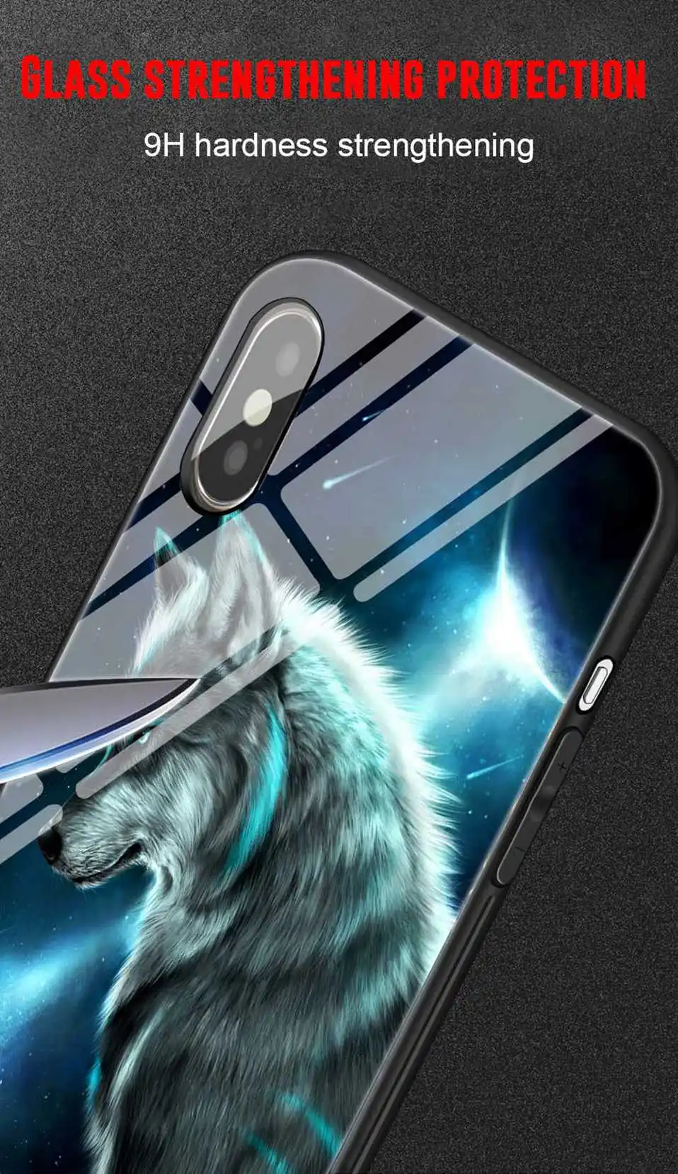 Luxury Tempered Glass Case For iPhone XS Max XR X Coque iPhone8 Silicone Pattern iPhonexs Phone Case For iPhone XS 6 6S 7 8 Plus (7)