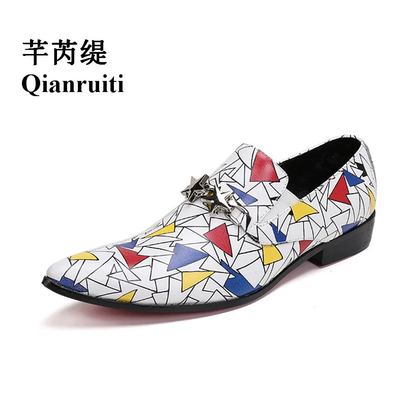 Qianruiti Outdoor Pointed Toe Fashion Men Dress Shoes Painting Loafers British Style Wedding Oxfords Slip-on Dress Shoe
Qianruiti Outdoor Pointed Toe Fashion Men Dress Shoes Painting Loafers British Style Wedding Oxfords Slip-on Dress Shoe
