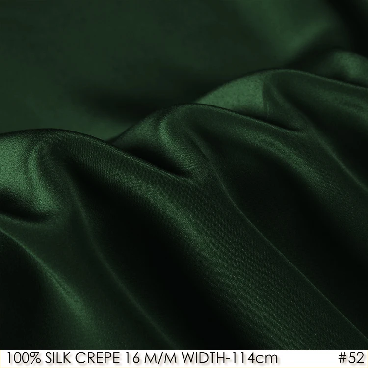 SILK CREPE DE CHINE 114cm width 16momme/100% Pure Mulberry Silk Matt Color Women Evening Dress Fabric Dark Green NO 52
SILK CREPE DE CHINE 114cm width 16momme/100% Pure Mulberry Silk Matt Color Women Evening Dress Fabric Dark Green NO 52