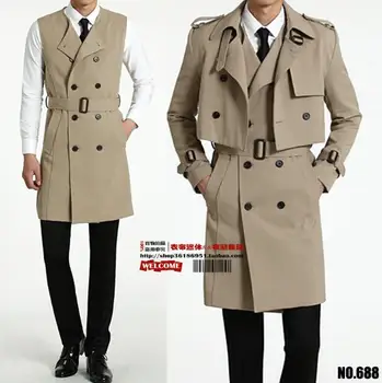 Hot British Style Men's Casual Windbreaker Coats Men Double Button Jackets Mens Fashion Two-piece Trench Coat Slim Outwear S-6xl
Hot British Style Men's Casual Windbreaker Coats Men Double Button Jackets Mens Fashion Two-piece Trench Coat Slim Outwear S-6xl