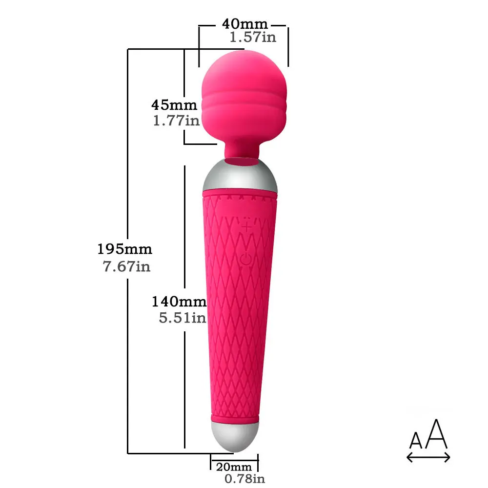 Powerful Oral Clit Vibrators For Women USB Charge AV Magic Wand Vibrator Massager Adult Sex Toys For Woman Masturbator