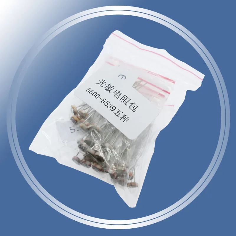 50pcs (5 values * 10pcs) LDR Photo Light Sensitive Resistor Photoelectric Photoresistor Kit for arduino 5506 5516 5528 5537 5539
50pcs (5 values * 10pcs) LDR Photo Light Sensitive Resistor Photoelectric Photoresistor Kit for arduino 5506 5516 5528 5537 5539