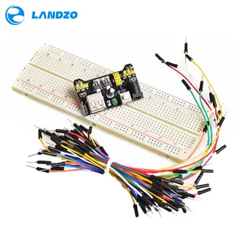 MB102 Breadboard power module+MB-102 830 points Solderless Prototype Bread board kit +65 Flexible jumper wires
MB102 Breadboard power module+MB-102 830 points Solderless Prototype Bread board kit +65 Flexible jumper wires