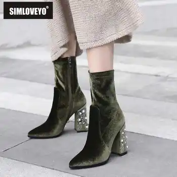 SIMLOVEYO Ankle boots for women Autumn winter boots Pointed toe Flock Sip on Solid Soft Shoes women Cool Botas feminino A1317b
SIMLOVEYO Ankle boots for women Autumn winter boots Pointed toe Flock Sip on Solid Soft Shoes women Cool Botas feminino A1317b