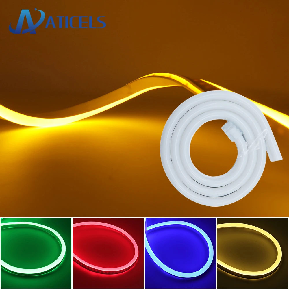8mm LED Neon flex DC 12V LED Neon Strip Light SMD 2835 120LEDs/m Waterproof Soft Rope tube Outdoor lighting decoration light
8mm LED Neon flex DC 12V LED Neon Strip Light SMD 2835 120LEDs/m Waterproof Soft Rope tube Outdoor lighting decoration light