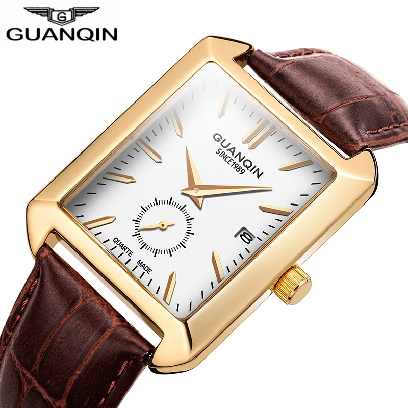 GUANQIN 2019 Designer Rectangle Watches Men Top Brand Luxury Male Clock Waterproof Fashion Leather Strap Quartz Wrist Watch Men
GUANQIN 2019 Designer Rectangle Watches Men Top Brand Luxury Male Clock Waterproof Fashion Leather Strap Quartz Wrist Watch Men
