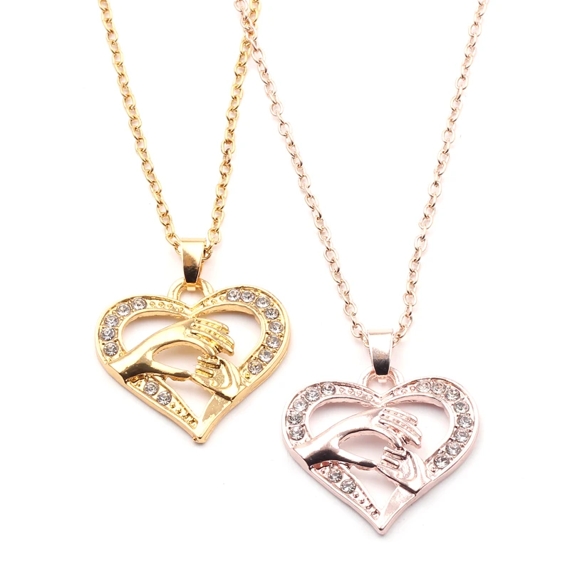 Mother And Child Pendant Gift For Mom Golden Hand in hand Heart Love Pendant Necklace Mom Family Jewelry
Mother And Child Pendant Gift For Mom Golden Hand in hand Heart Love Pendant Necklace Mom Family Jewelry