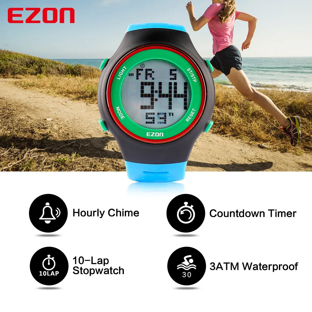 EZON L008 Men Women Sports Watches Waterproof Fashion Casual Digital Military Multifunctional Wrist Watches Alarm Stopwatch 
EZON L008 Men Women Sports Watches Waterproof Fashion Casual Digital Military Multifunctional Wrist Watches Alarm Stopwatch