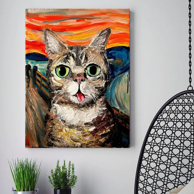 Coloring-painting-by-numbers-The-Scream-cat-abstract-animals-pictures-paints-by-numbers-with-kits-for.jpg_640x640