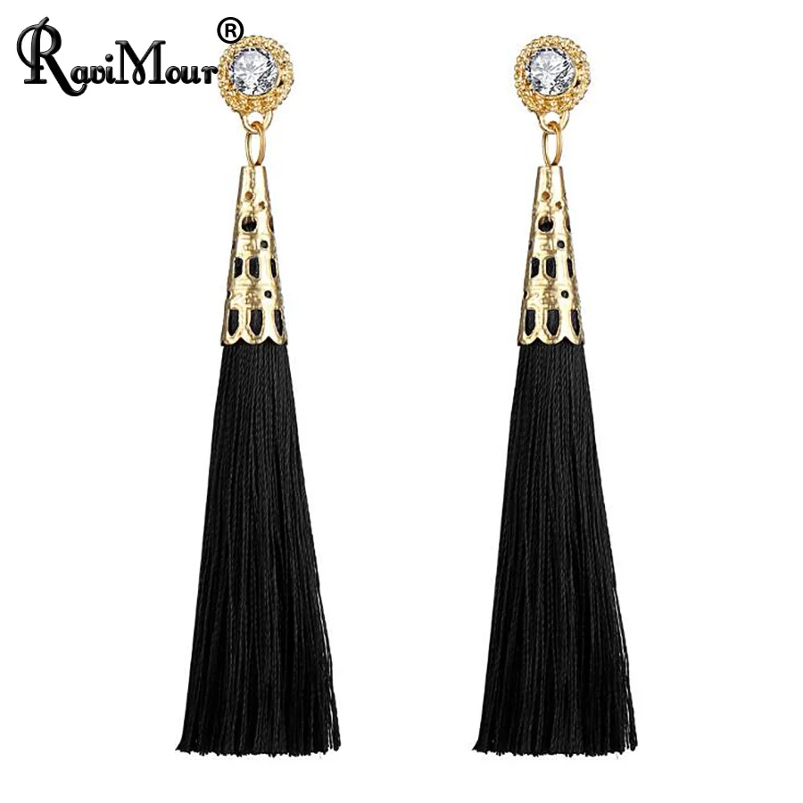 RAVIMOUR New Crystal Long Tassel Earrings for Women Statement Silk Fringed Drop Earing Fashion Hanging Ear Jewelry Party Gift
RAVIMOUR New Crystal Long Tassel Earrings for Women Statement Silk Fringed Drop Earing Fashion Hanging Ear Jewelry Party Gift