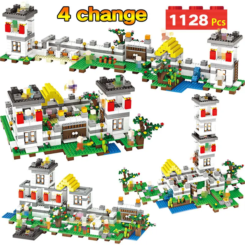 1128PCS Creator My World Blocks Compatible LegoINGLYS Minecrafted Forest Manor House Bricks 3 Change Toys For Children Gift
1128PCS Creator My World Blocks Compatible LegoINGLYS Minecrafted Forest Manor House Bricks 3 Change Toys For Children Gift