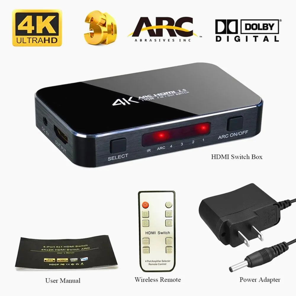 HDMI Splitter Switch 5 input 1 output Switcher 5X1 for XBOX 360 PS4/3 BD DVD PC Laptop
HDMI Splitter Switch 5 input 1 output Switcher 5X1 for XBOX 360 PS4/3 BD DVD PC Laptop
