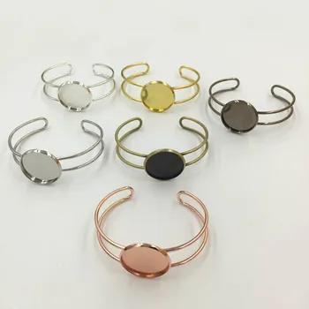 Open Bracelet 20mm 25mm Round Bezel tray Glass Cabochon Base Bangle Findings Metal DIY Cosplay Tiara Hair Headband Cuff Bracelet
Open Bracelet 20mm 25mm Round Bezel tray Glass Cabochon Base Bangle Findings Metal DIY Cosplay Tiara Hair Headband Cuff Bracelet