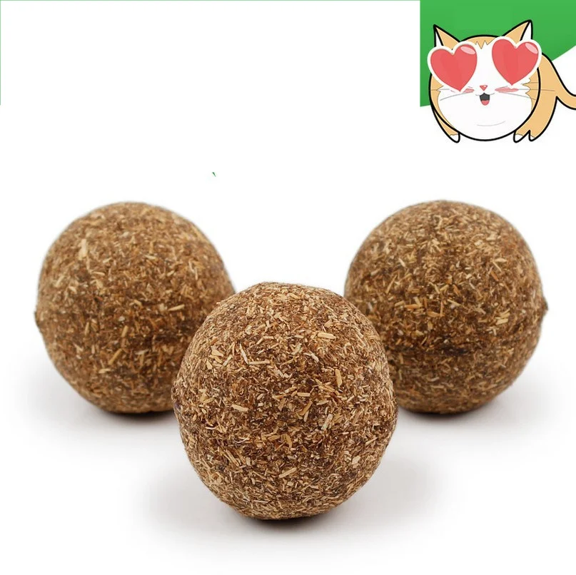 Image 3.2cm Natural Catnip Ball Toy Menthol Flavor Cat Treats 100% Pure natural wild Treats Chew Toy Ball Pet Products Cat Supplies