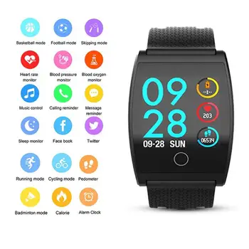 QS05 Smart Wristband 1.3 inch IP67 Waterproof Watch Blood Pressure Oxygen Heart Rate Fitness Tracker Sedentary Reminder
QS05 Smart Wristband 1.3 inch IP67 Waterproof Watch Blood Pressure Oxygen Heart Rate Fitness Tracker Sedentary Reminder