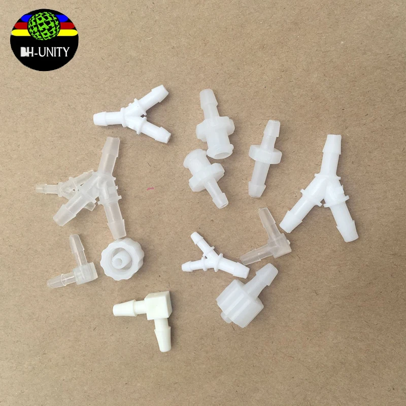 

20pcs ink tube connector for eco solvent inkjet printer mimaki roland mutoh galaxy allwin xuli ink hose connector