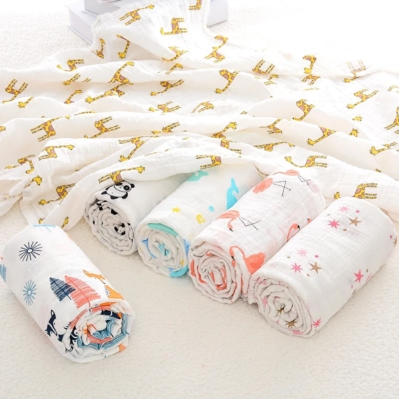 Muslin Cotton Baby Swaddles Newborn Baby Blankets Kids Breathable Multi-use Gauze Bath Towel Soft Sleeping Baby Warp Blankets
Muslin Cotton Baby Swaddles Newborn Baby Blankets Kids Breathable Multi-use Gauze Bath Towel Soft Sleeping Baby Warp Blankets