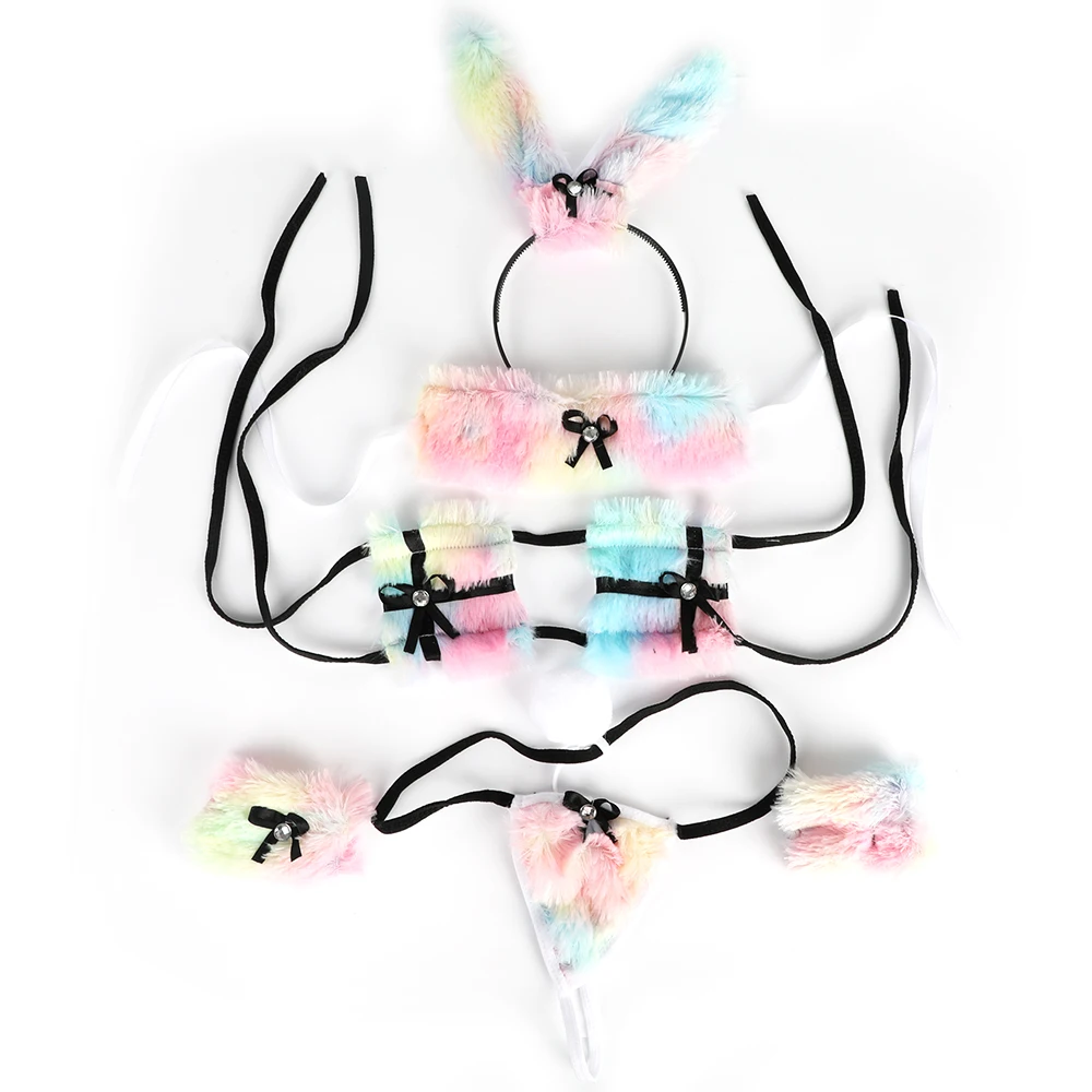 2019 New Women Erotic Lingerie Set Sexy Hollow Out Bra +Bowknot G-String+Headband+Bracelet 5pcs Erotic Underwear Sets
2019 New Women Erotic Lingerie Set Sexy Hollow Out Bra +Bowknot G-String+Headband+Bracelet 5pcs Erotic Underwear Sets
