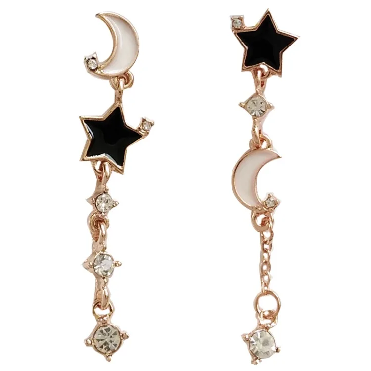 Japanese and Korean fashion Shiny Moon Star Stud Earrings For Women Gold Color Universe Planet Circle Asymmetry Long Earring
Japanese and Korean fashion Shiny Moon Star Stud Earrings For Women Gold Color Universe Planet Circle Asymmetry Long Earring