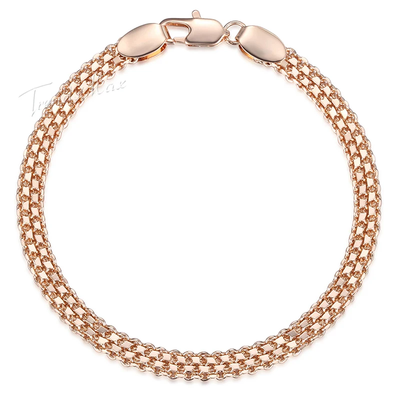 Women Mens Bracelet Braided Weaving Link Chain 585 Rose Gold Filled Cuff Bracelet Fashion Jewelry 5.5mm GB420
Women Mens Bracelet Braided Weaving Link Chain 585 Rose Gold Filled Cuff Bracelet Fashion Jewelry 5.5mm GB420