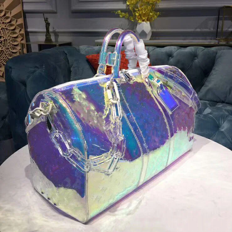 2019 designer best quality transparent laser duffle bags fashion bag never-ful travel shoulder handbag big capacity bag keepall
2019 designer best quality transparent laser duffle bags fashion bag never-ful travel shoulder handbag big capacity bag keepall