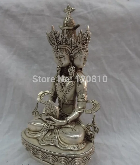 9" China Silver 4 Face Namgyalma Ushnishavijaya Set Tibet Amitayus Buddha Statue 22CM
9" China Silver 4 Face Namgyalma Ushnishavijaya Set Tibet Amitayus Buddha Statue 22CM