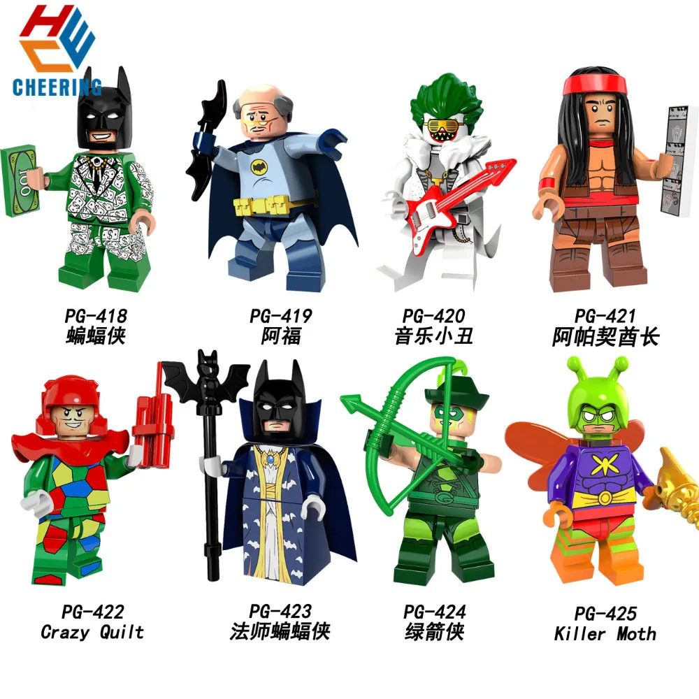 Single Sale Super Heroes Batman Music Joker Killer Moth Green Arrow Crazy Quilt Figures Building Blocks For Toy Gift Kids PG8110
Single Sale Super Heroes Batman Music Joker Killer Moth Green Arrow Crazy Quilt Figures Building Blocks For Toy Gift Kids PG8110