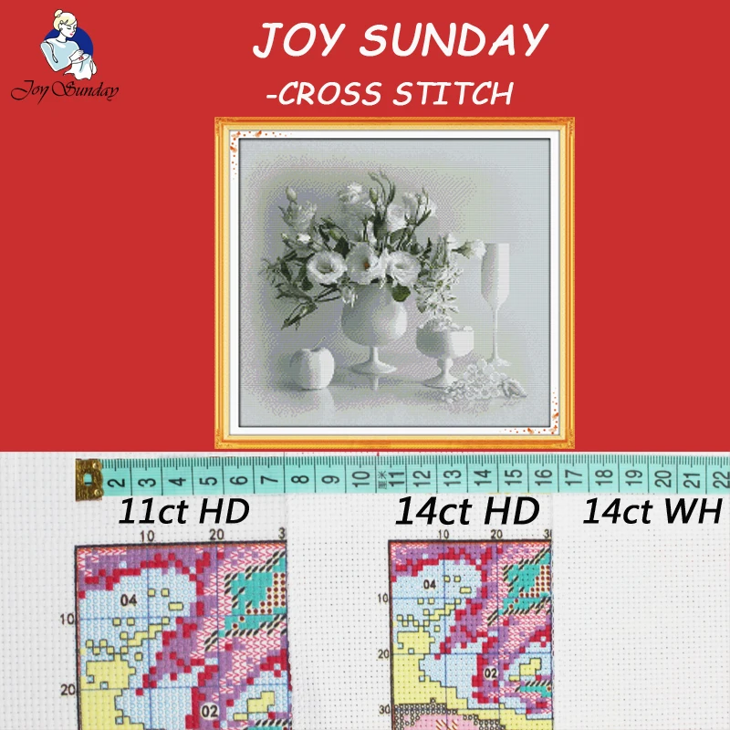 JOY SUNDAY,Needlework,DIY DMC Cross stitch,Sets For Embroidery kit White vase home decoration Essentials Counted Cross-Stitching
JOY SUNDAY,Needlework,DIY DMC Cross stitch,Sets For Embroidery kit White vase home decoration Essentials Counted Cross-Stitching