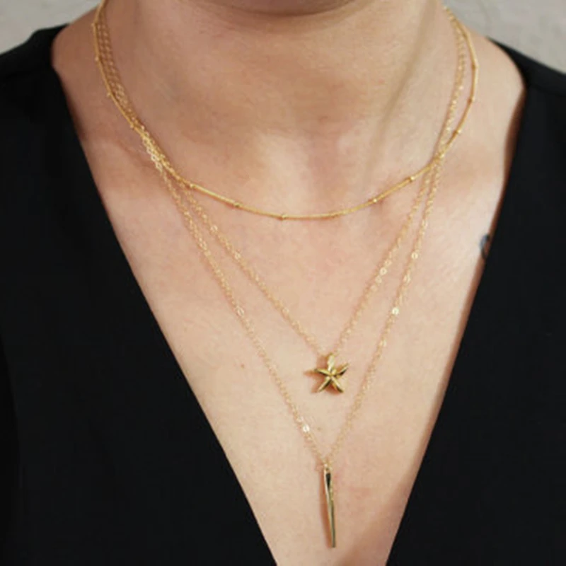 2018 New Bohemian Fashion Starfish Necklace For Women Multilayered Necklace Tassel Charm Bar Statement Necklace Sweater Chain
2018 New Bohemian Fashion Starfish Necklace For Women Multilayered Necklace Tassel Charm Bar Statement Necklace Sweater Chain