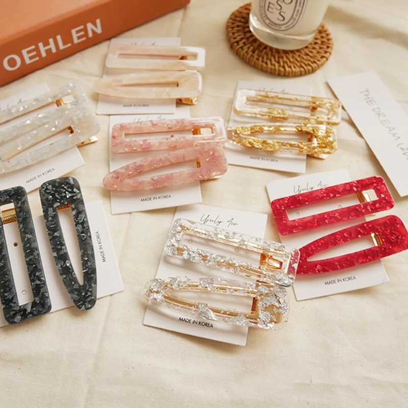 New Arrival Acrylic Tin Foil Sequins Hairpin Headband Hair Accessories For Women Girl Geometric Water Drop Acetic Acid Barrettes
New Arrival Acrylic Tin Foil Sequins Hairpin Headband Hair Accessories For Women Girl Geometric Water Drop Acetic Acid Barrettes