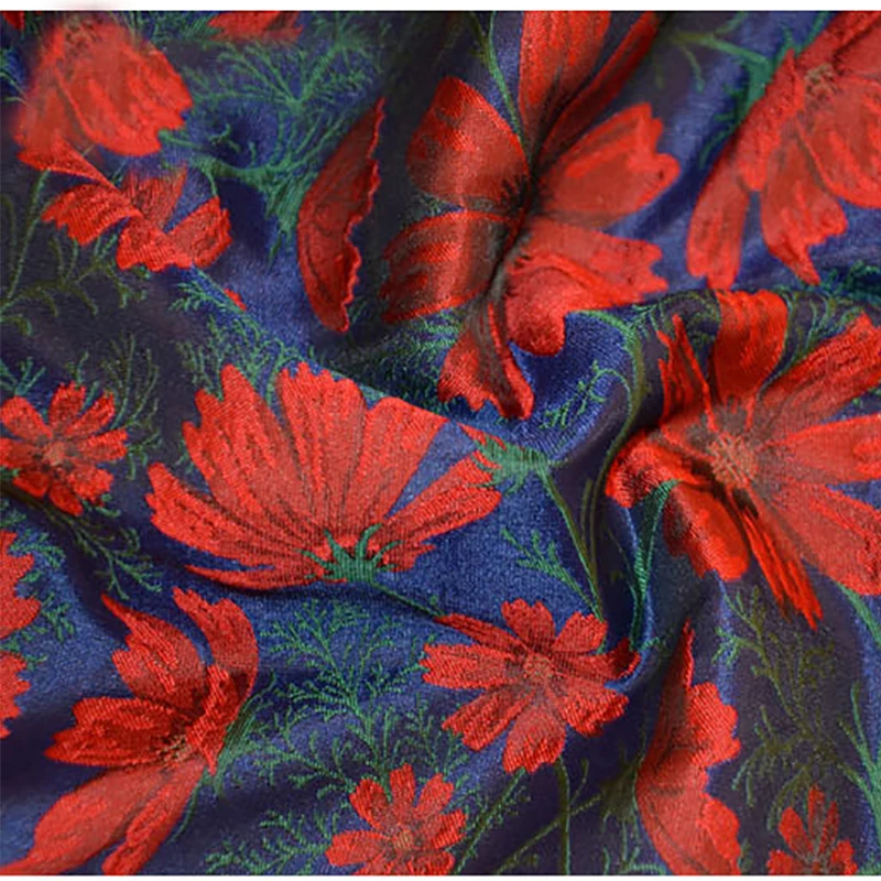 

145cm width European and American style High precision jacquard tapestry satin jacquard Fluffy fabric umbrella skirt fabric
