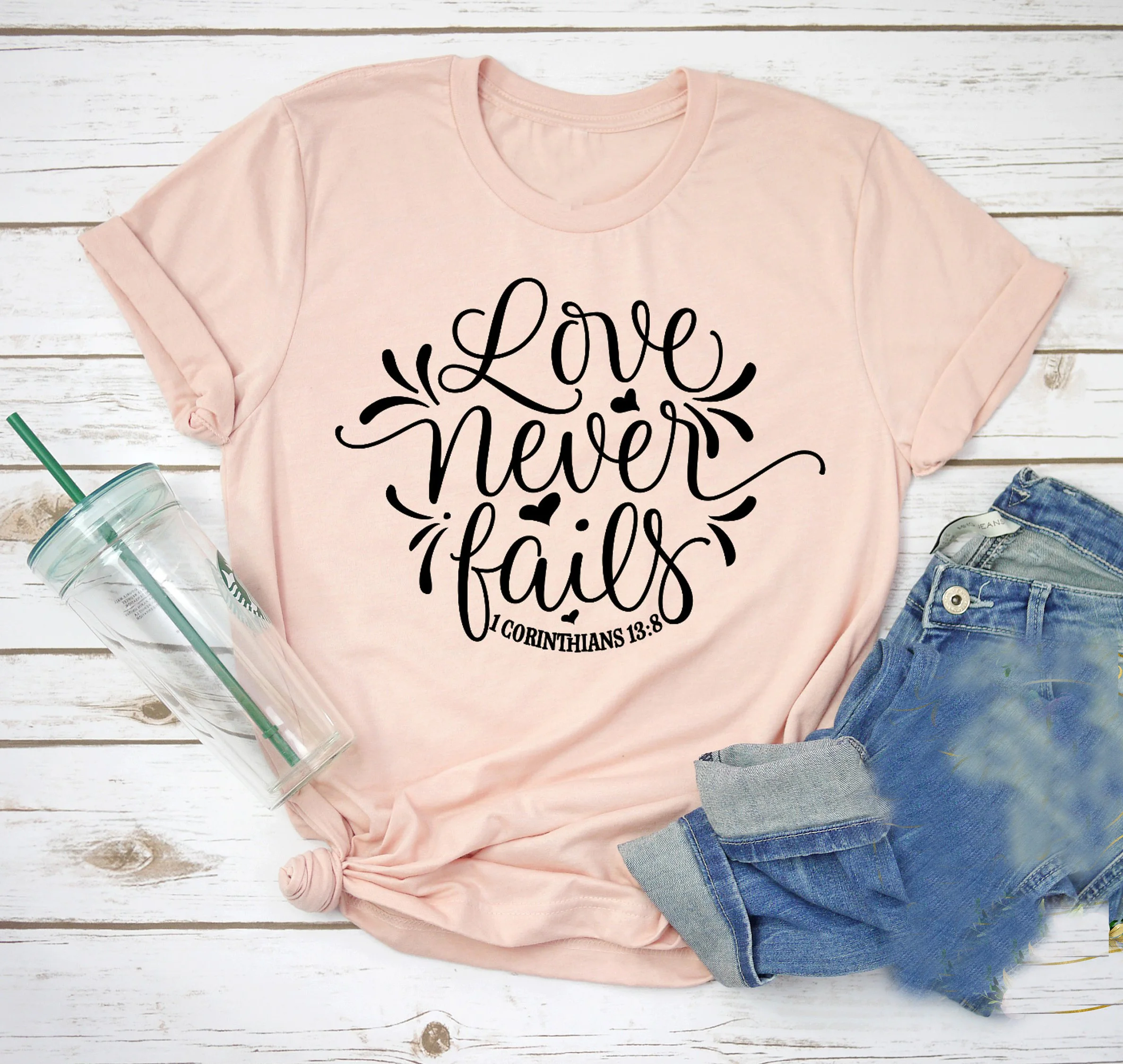 Love Never Fails Corinthians 13:8 Valentines Day t Shirt Hipster Christian baptism grunge slogan fashion tees quote goth tops
Love Never Fails Corinthians 13:8 Valentines Day t Shirt Hipster Christian baptism grunge slogan fashion tees quote goth tops