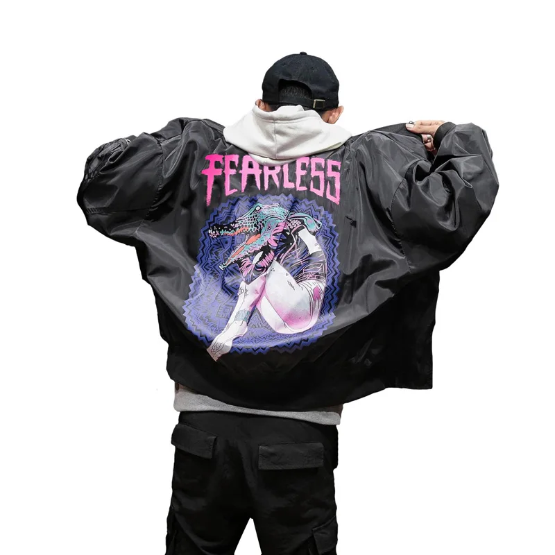 2018 Spring Japanese Tide Brand personalized Print Beauty beast pilot Bomber jackets Men Women Graffiti Baseball Coats
2018 Spring Japanese Tide Brand personalized Print Beauty beast pilot Bomber jackets Men Women Graffiti Baseball Coats
