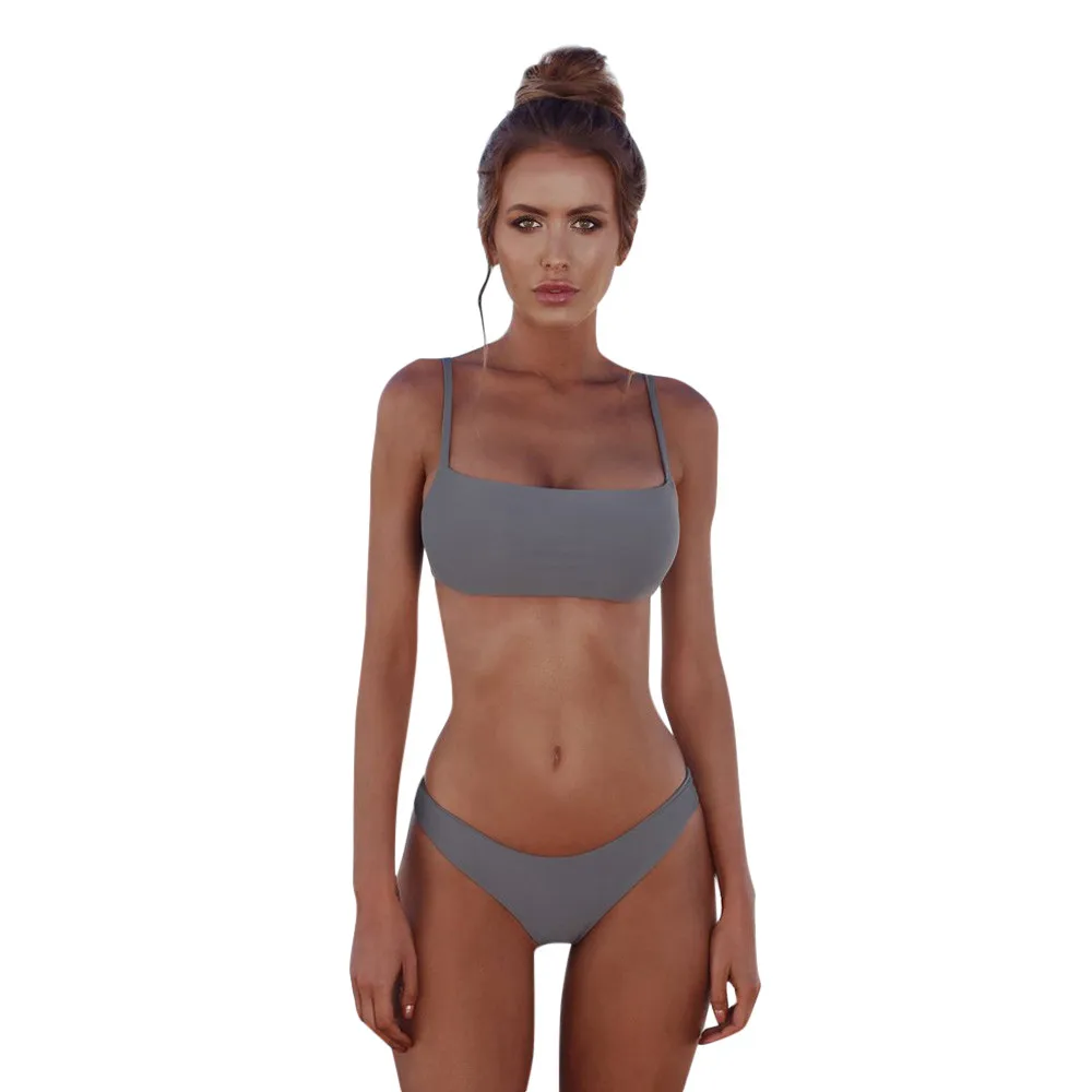 MUQGEW Women Solid Bandeau Bandage Bikini Set Push-Up Brazilian Swimwear Beachwear Swimsuit swimming suit for women Summer
MUQGEW Women Solid Bandeau Bandage Bikini Set Push-Up Brazilian Swimwear Beachwear Swimsuit swimming suit for women Summer