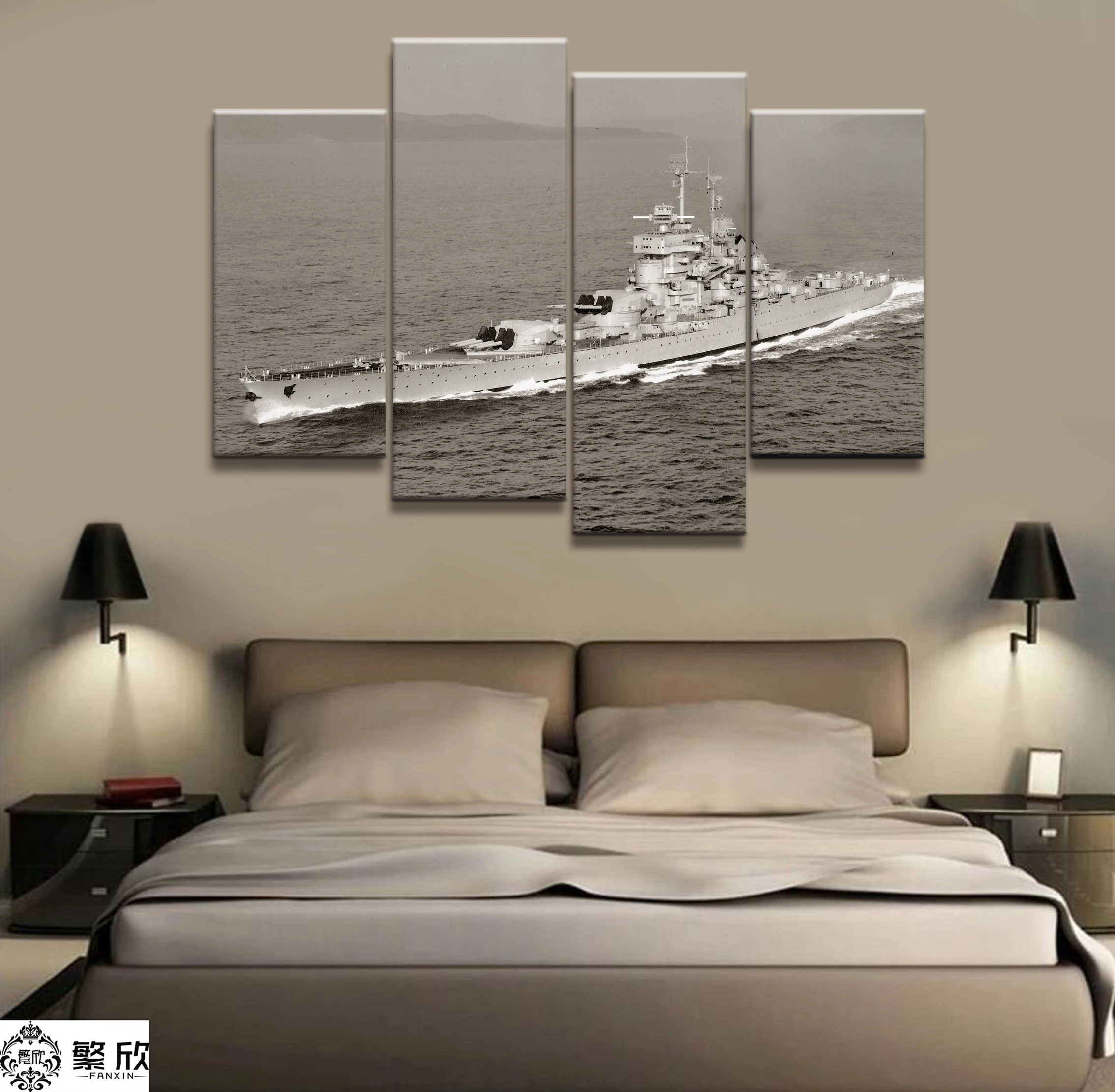 4 Panel French Battleship Jean Bart Canvas Poster Printed Painting For Living Room Wall Art Decor Picture Artworks Poster
4 Panel French Battleship Jean Bart Canvas Poster Printed Painting For Living Room Wall Art Decor Picture Artworks Poster