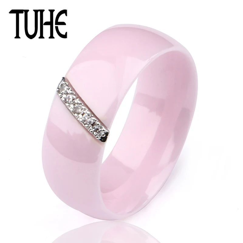 New Wide Ceramic Rings For Women Cubic Zirconia Ring 8MM Wide Black White Pink Blue Color Ladies Lover Wedding Fashion Jewelry
New Wide Ceramic Rings For Women Cubic Zirconia Ring 8MM Wide Black White Pink Blue Color Ladies Lover Wedding Fashion Jewelry