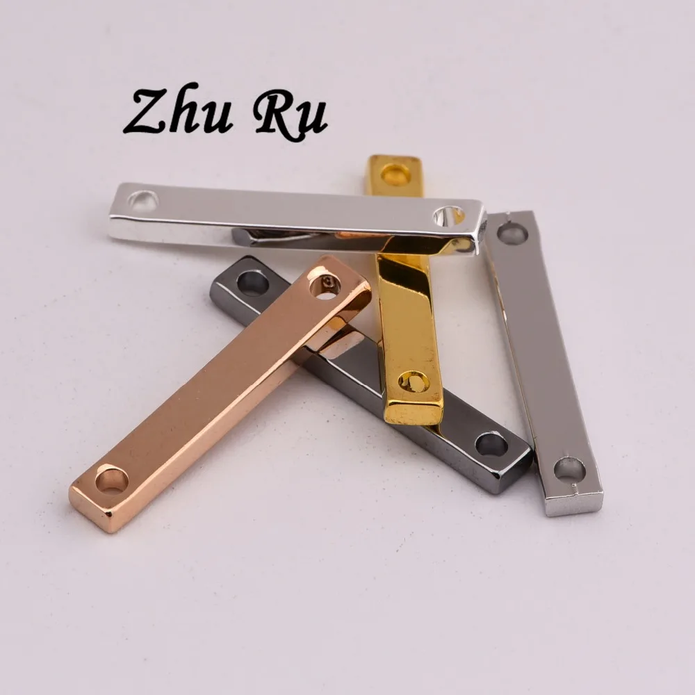 24*3.5mm 10pcs copper Charms Long handle rod shape charm Round hole at both ends pendant fit diy Hanging Ornaments jewelry | Украшения и