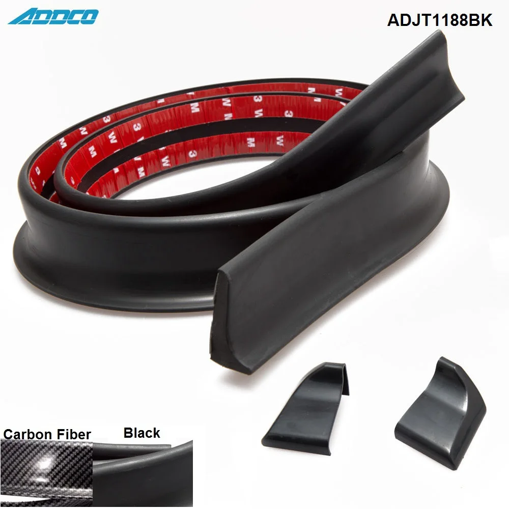 Black Carbon Fiber Auto Body Trunk Boot Lip Spoiler 4.9ft(150cm/1.5m) 45MM ADJT1188