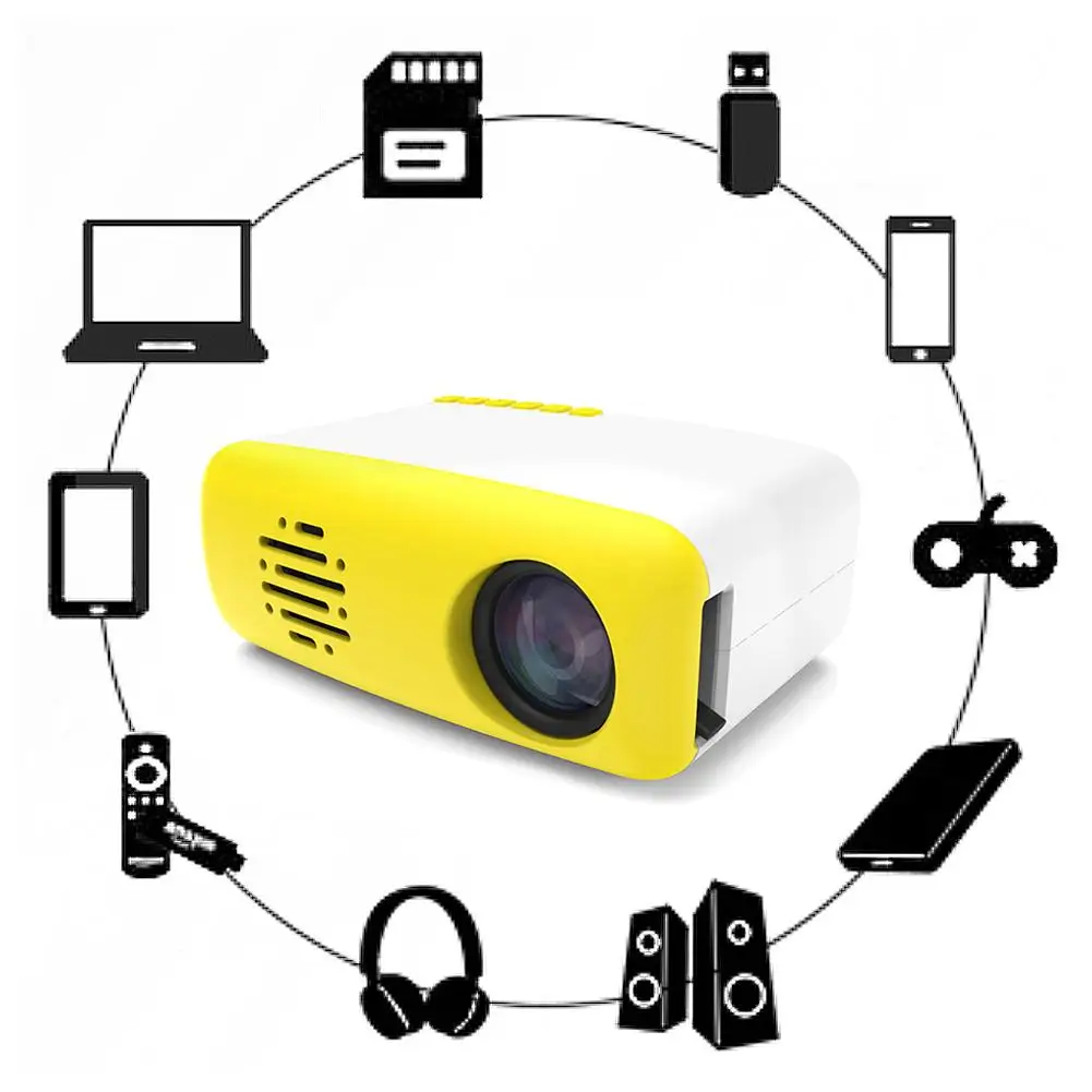 LCD Projector400 Lumen USB / AV / SD Slot 320x240 Pixels HDMI USB Mini Projector Home Media Player Supported 1920x1080
LCD Projector400 Lumen USB / AV / SD Slot 320x240 Pixels HDMI USB Mini Projector Home Media Player Supported 1920x1080