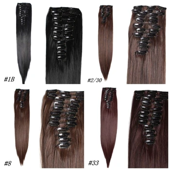JOY&BEAUTY 24incn 22 Clips 6Pcs/Set Silky Straight Synthetic Clip in Hair Hairpiece Heat Resistant For Women Clip In Hair
JOY&BEAUTY 24incn 22 Clips 6Pcs/Set Silky Straight Synthetic Clip in Hair Hairpiece Heat Resistant For Women Clip In Hair