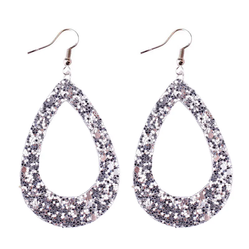 2018 Cutout Glitter Teardrop Leather Earrings for Women Jewelry Silver Summer Statement Earrings Wholesale
2018 Cutout Glitter Teardrop Leather Earrings for Women Jewelry Silver Summer Statement Earrings Wholesale