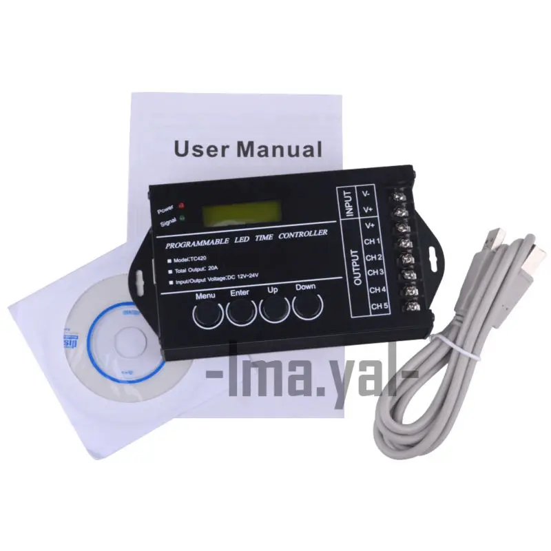 WIF Time programable RGB LED Controller TC421 AND TC420 DC12V/24V 5Channel Total Output 20A Common Anode Programmable
WIF Time programable RGB LED Controller TC421 AND TC420 DC12V/24V 5Channel Total Output 20A Common Anode Programmable