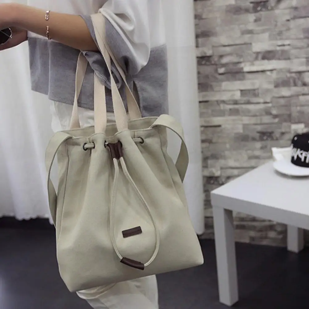 Women Simple Canvas Large Handbag Tote Shoulder Crossbody Drawing String Bag Fashion Messager Bag
Women Simple Canvas Large Handbag Tote Shoulder Crossbody Drawing String Bag Fashion Messager Bag