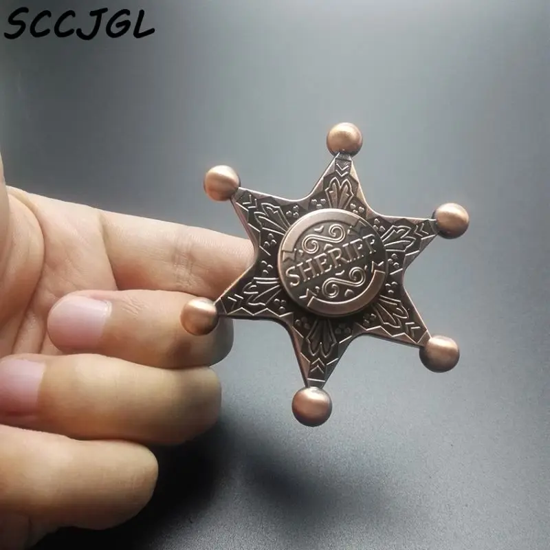 Sheriff hand spinner Retro Hand Spinner Desk Finger Spin EDC Sensory alloy Toy Anxiety Stress Relief toys Captain Fidget Spinner
Sheriff hand spinner Retro Hand Spinner Desk Finger Spin EDC Sensory alloy Toy Anxiety Stress Relief toys Captain Fidget Spinner