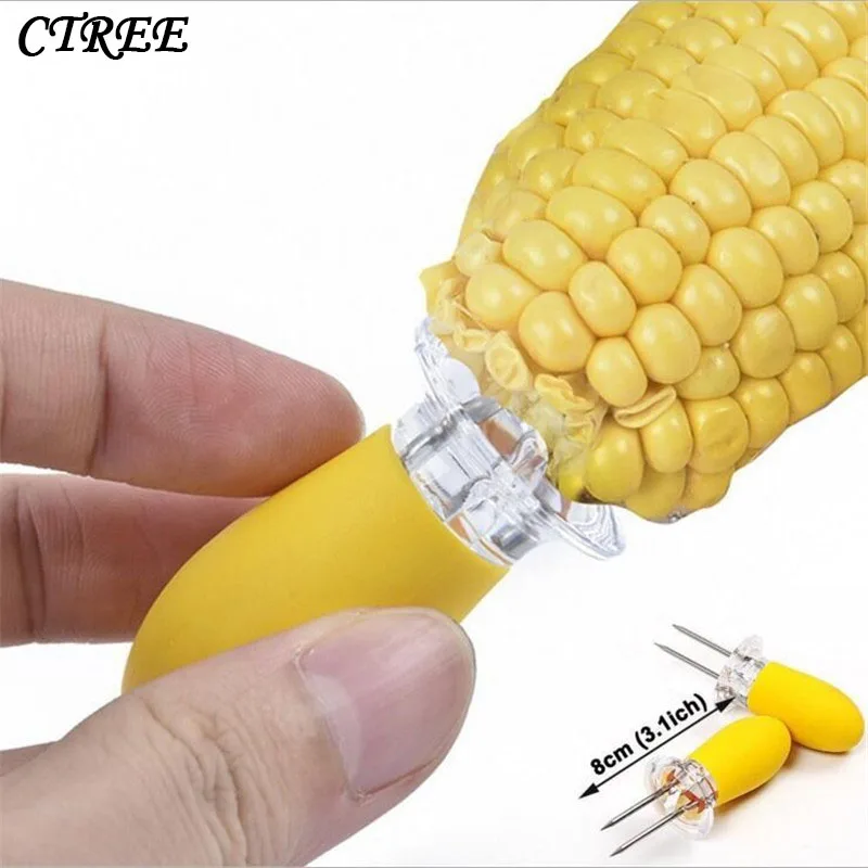 CTREE 2 Pcs New Stainless Steel Corn Holders Recyclable Barbecue Accessories Grill Tool BBQ Food Skewers Kitchen Meat Forks C332
CTREE 2 Pcs New Stainless Steel Corn Holders Recyclable Barbecue Accessories Grill Tool BBQ Food Skewers Kitchen Meat Forks C332