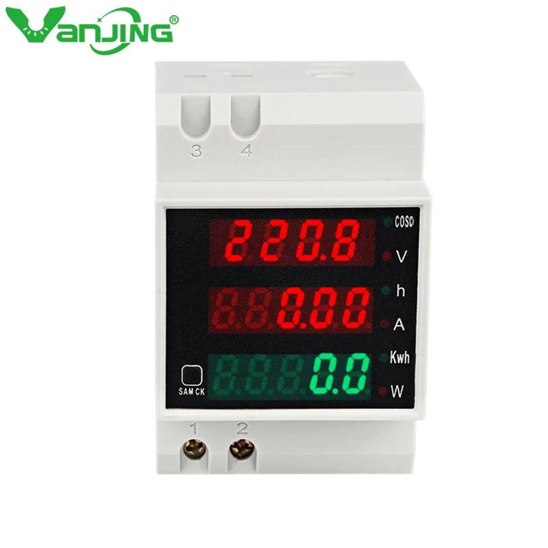 VANJING AC 80-300V 0-100A Din Rail Digital Current Voltage Power Energy Meter D52-2047 LED Multimeter Voltmeter Ammeter
VANJING AC 80-300V 0-100A Din Rail Digital Current Voltage Power Energy Meter D52-2047 LED Multimeter Voltmeter Ammeter