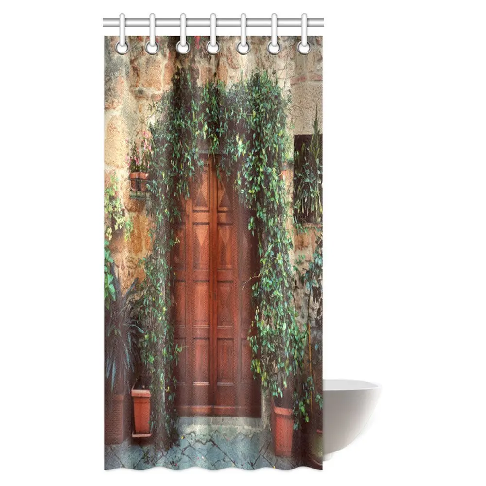Aplysia Plants Ivy Decorations On Retro Wooden Door Outside Old Italian House Fabric Bathroom Shower Curtain with Hooks
Aplysia Plants Ivy Decorations On Retro Wooden Door Outside Old Italian House Fabric Bathroom Shower Curtain with Hooks